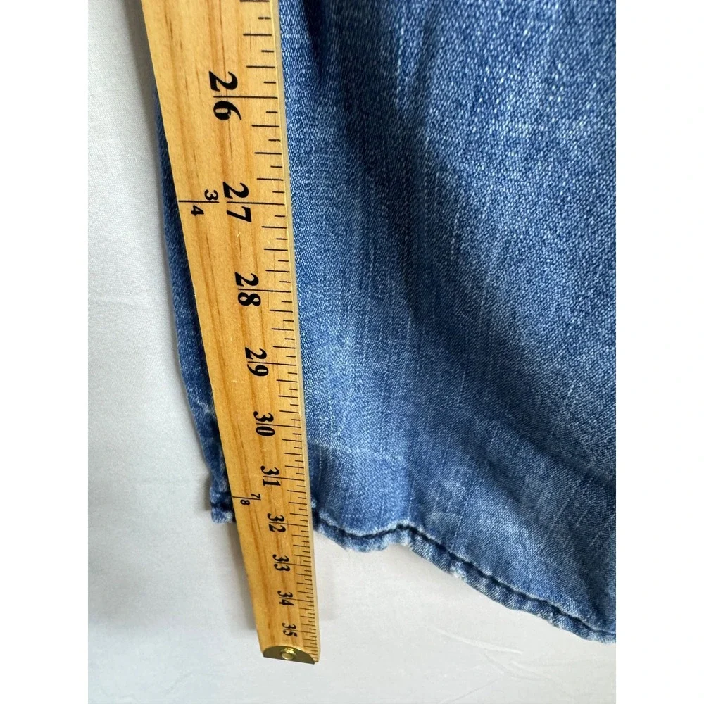 True Religion World Tour Section Straight Flap Jeans‎ Blue Denim Size 34X32
